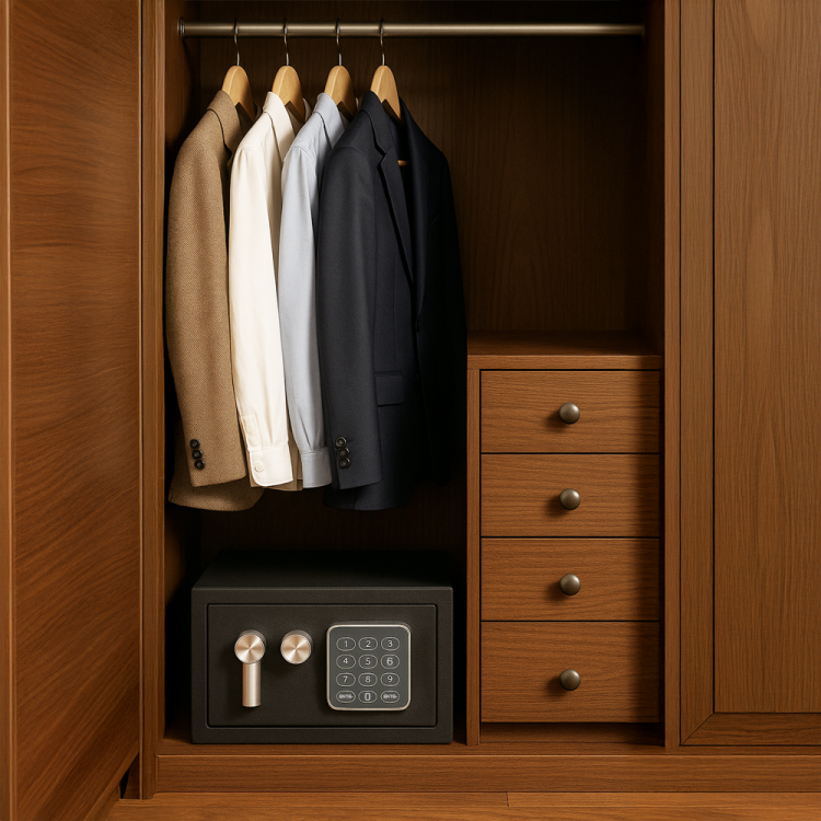 sejf-maly-elektroniczny-w-szafie-z-szufladami.png