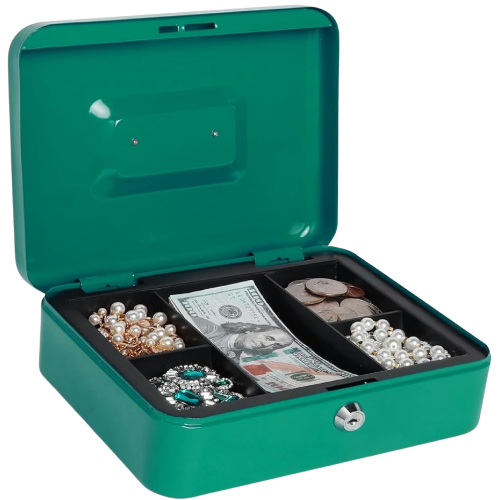 kasetka-na-pieniadze-i-bizuterie-zielona-z-przegrodkami.png
